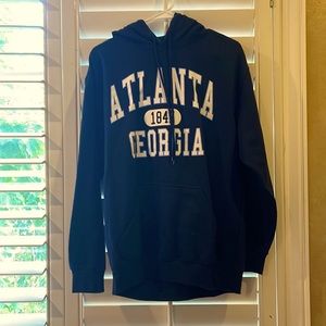 Unisex Navy blue Atlanta hoodie